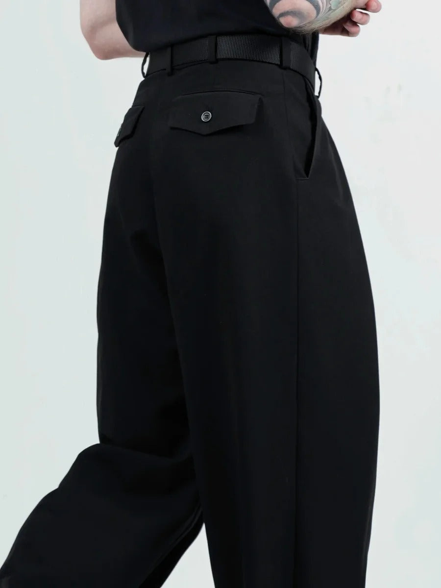 Pantalon large à plis chic et décontracté