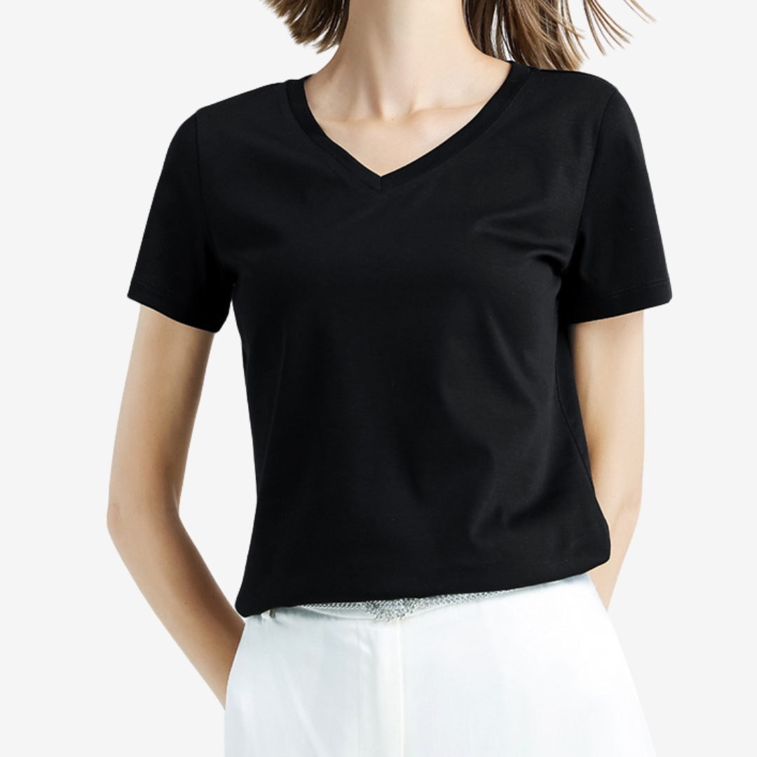 Violette™ Col V Élégant
