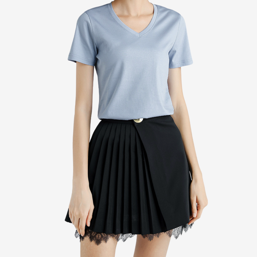 Violette™ Col V Élégant