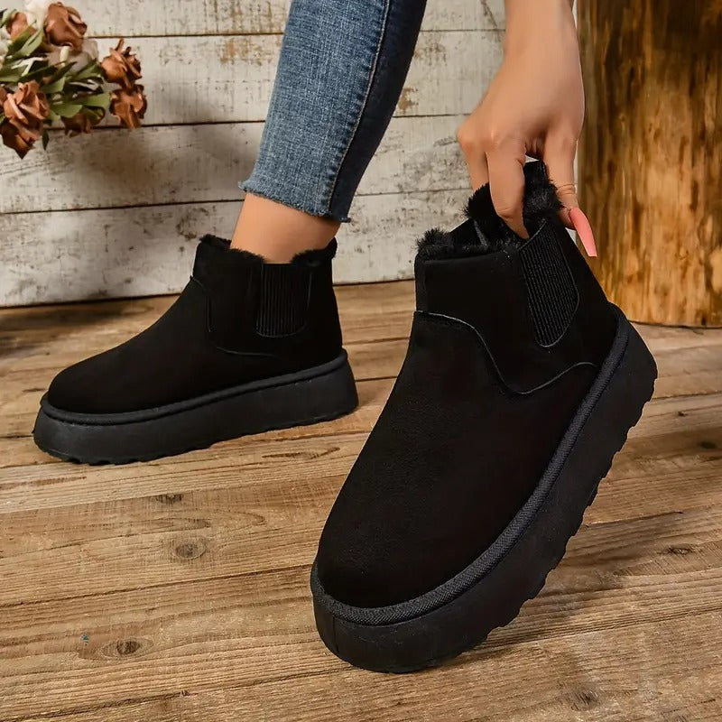 Bottines intérieur fourrure chaud et confortable