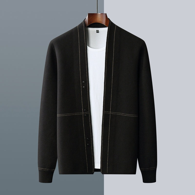 Cardigan en laine tissée