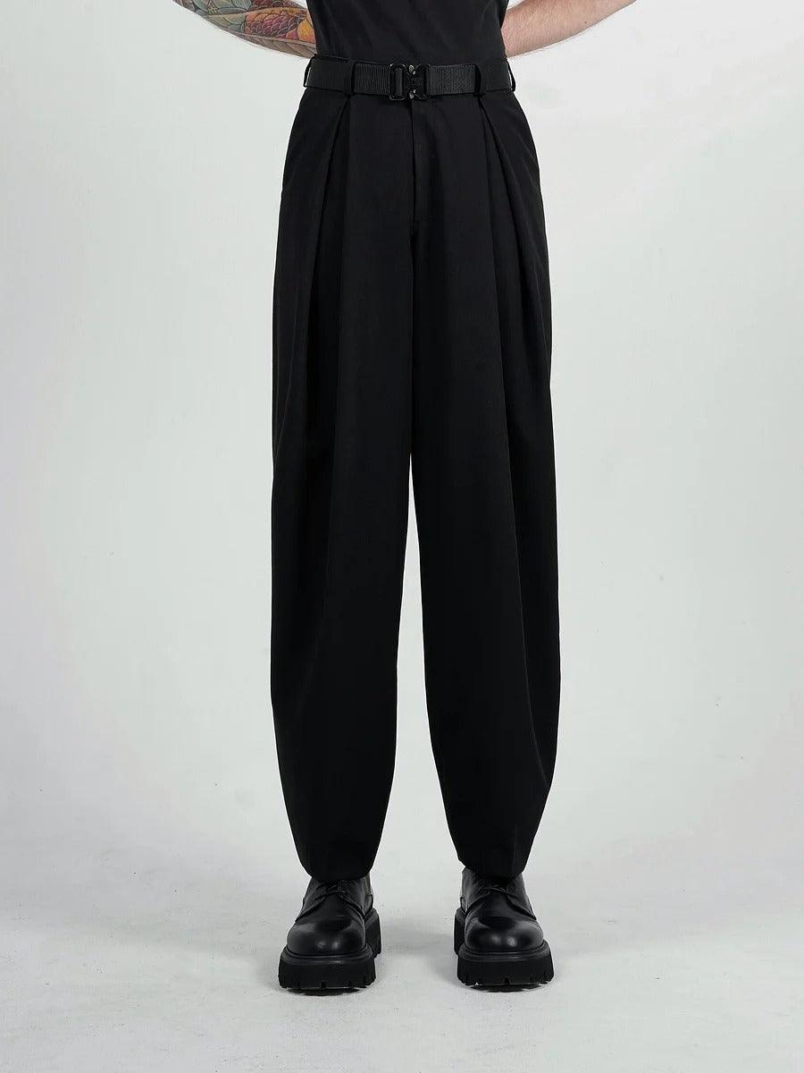Pantalon large à plis chic et décontracté