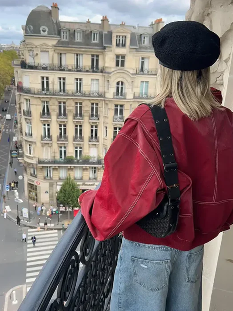 Louise™ | Veste oversize contrastée - Vente limitée