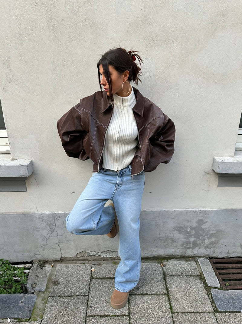 Louise™ | Veste oversize contrastée - Vente limitée