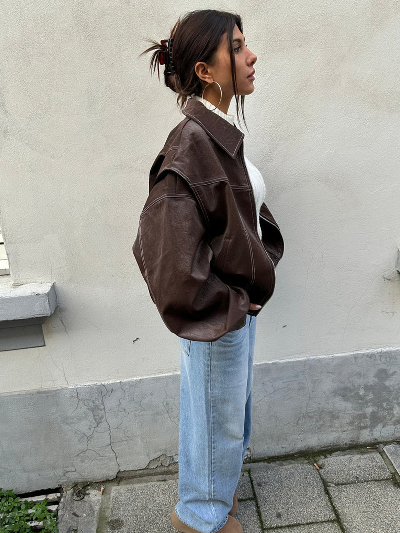 Louise™ | Veste oversize contrastée - Vente limitée