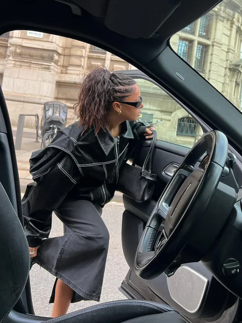 Louise™ | Veste oversize contrastée - Vente limitée