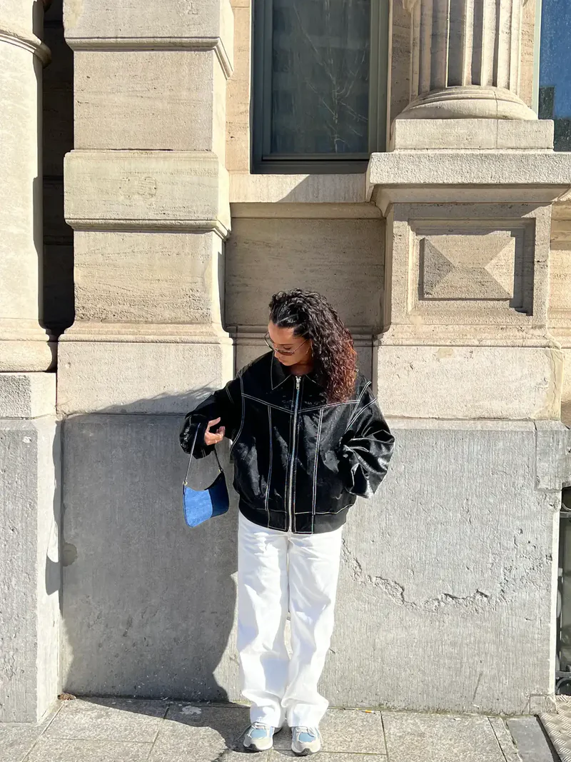 Louise™ | Veste oversize contrastée - Vente limitée