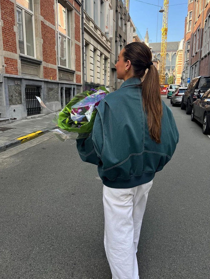 Louise™ | Veste oversize contrastée - Vente limitée