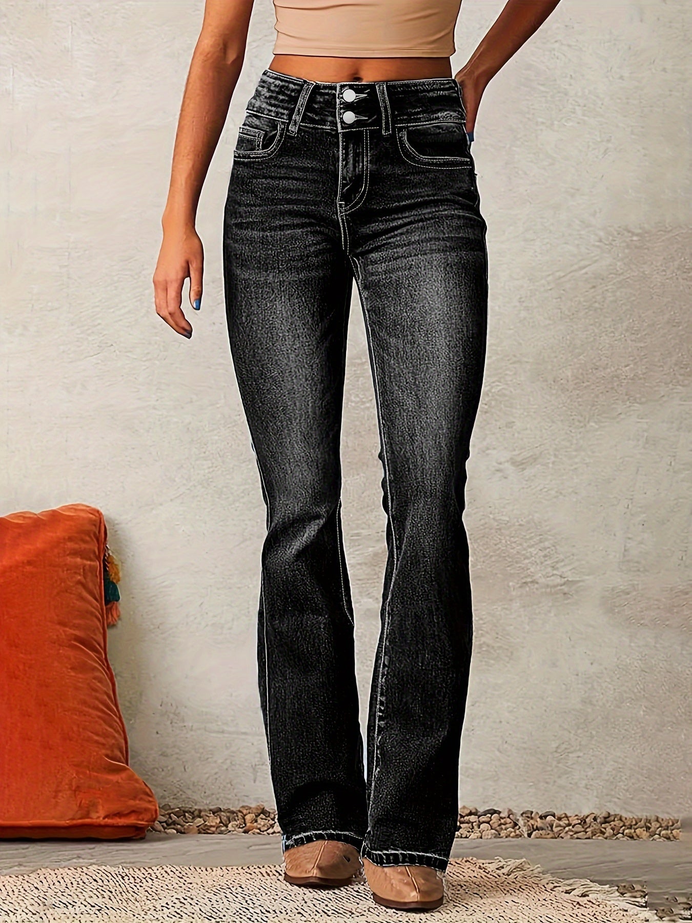 Marylène™  – Jean évasé taille haute tendance