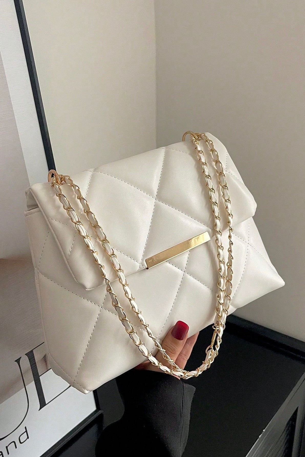 Violette™  Sac à main à carreaux avec rabat pour femme