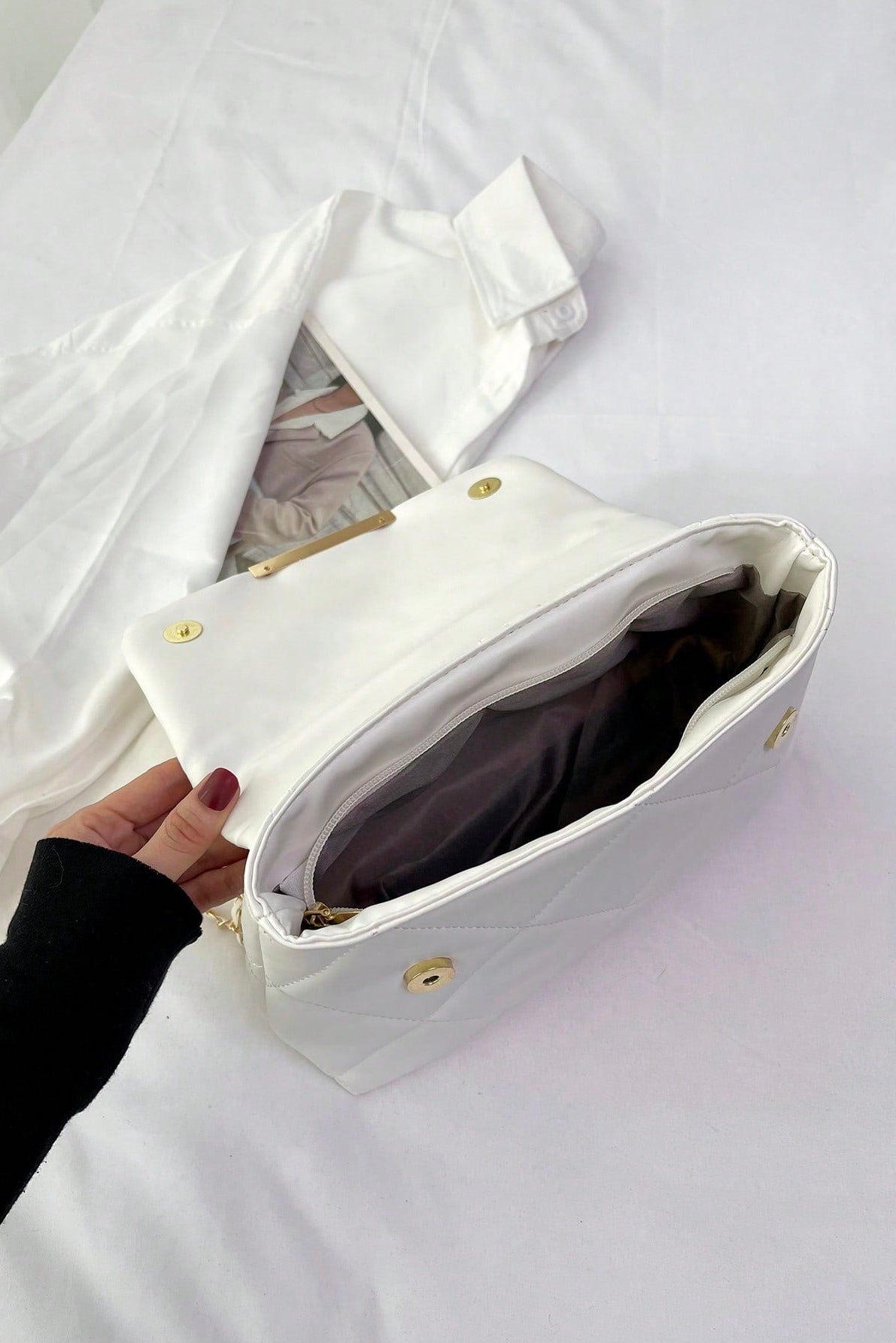 Violette™  Sac à main à carreaux avec rabat pour femme