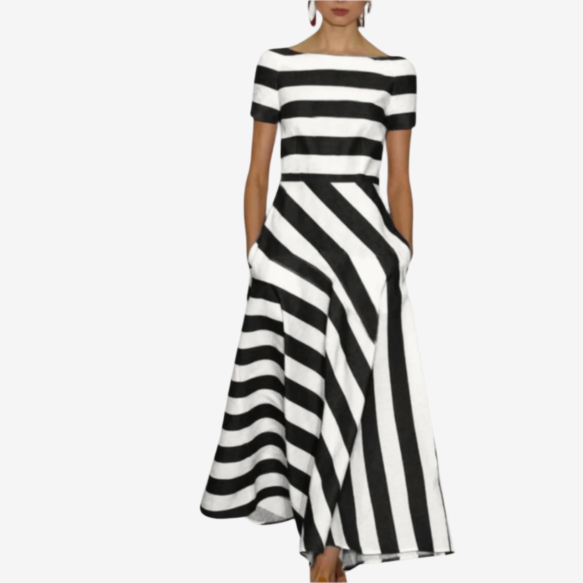 Violette™ Robe Rayée Élancée