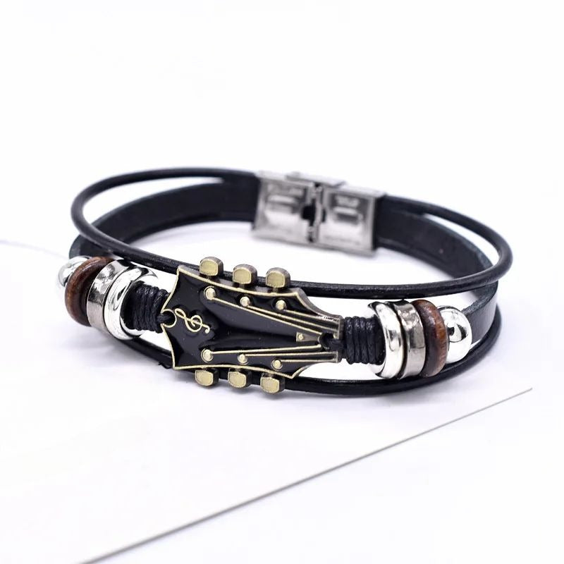 Bracelet en cuir rock’n’roll