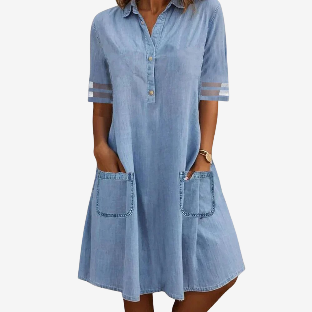 Violette™ Robe Indigo Décontractée