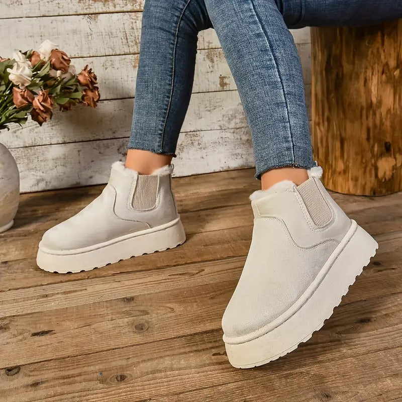 Bottines intérieur fourrure chaud et confortable
