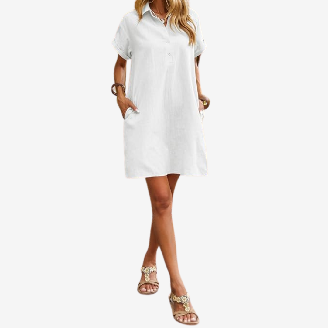 Violette™ Robe en Lin Légère