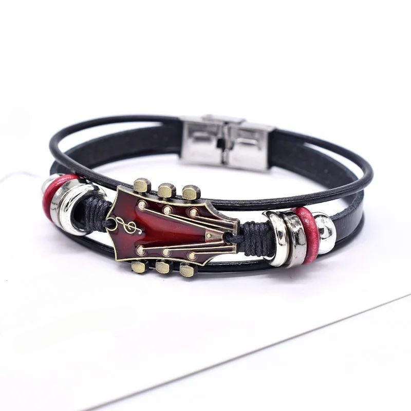 Bracelet en cuir rock’n’roll