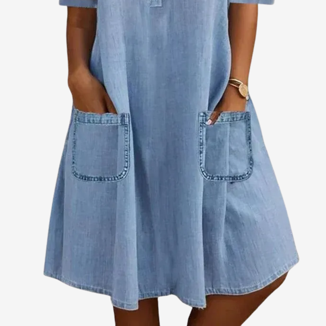 Violette™ Robe Indigo Décontractée