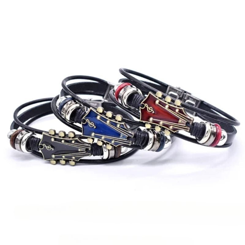 Bracelet en cuir rock’n’roll