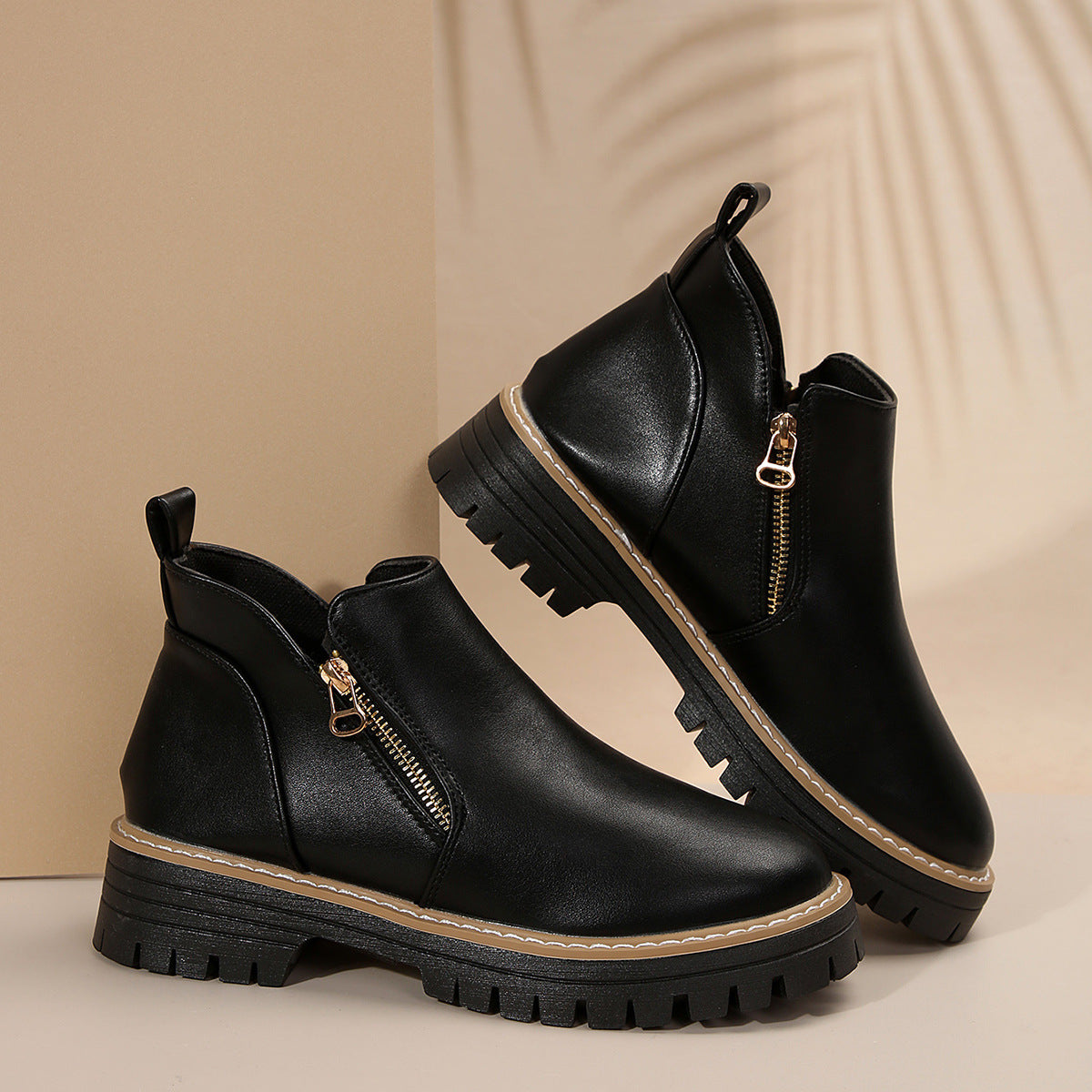 Amélie | des bottes chic en daim avec fermeture à glissière