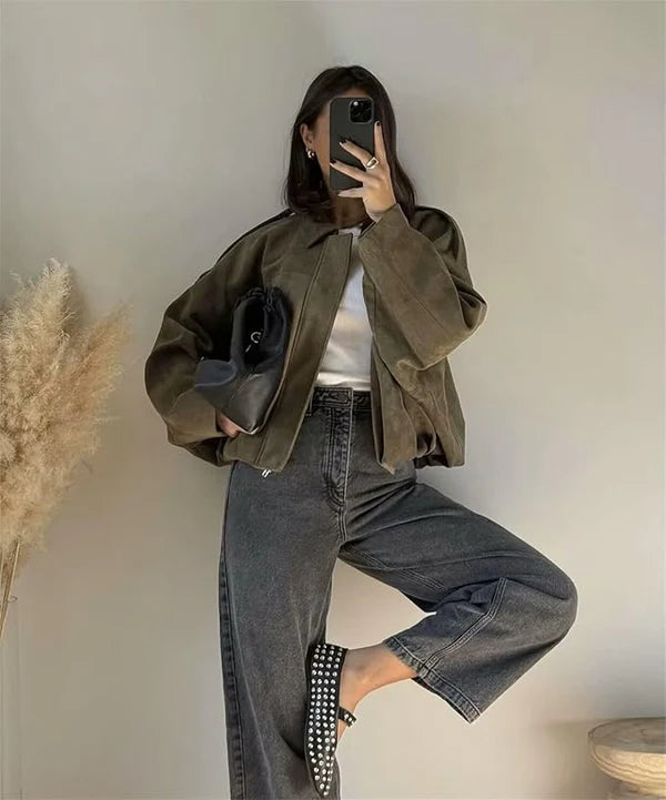 Amelie™  | Veste courte en cuir