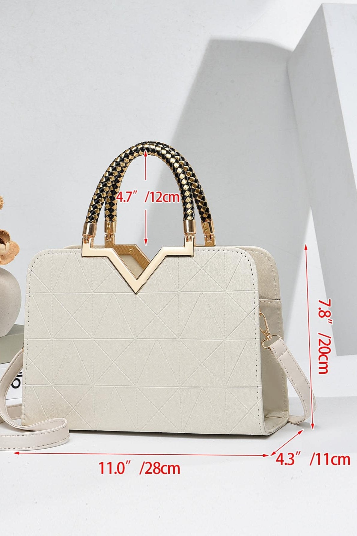 Violette™ Sac à bandoulière avec motif géométrique