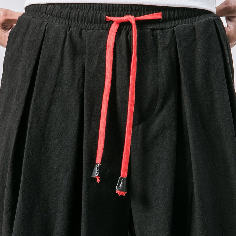 Pantalon surdimensionné en coton et lin Kaito
