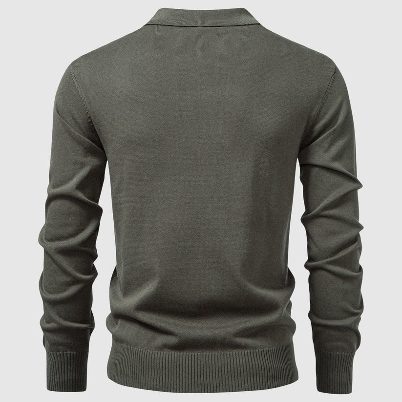 Polo manche longue zippée