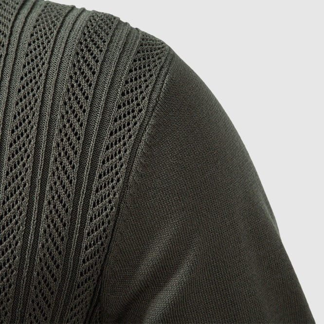 Polo manche longue zippée