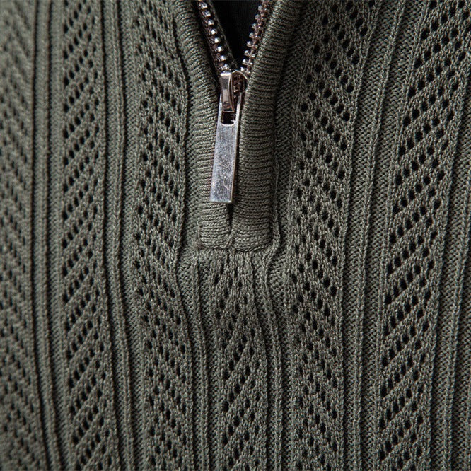 Polo manche longue zippée