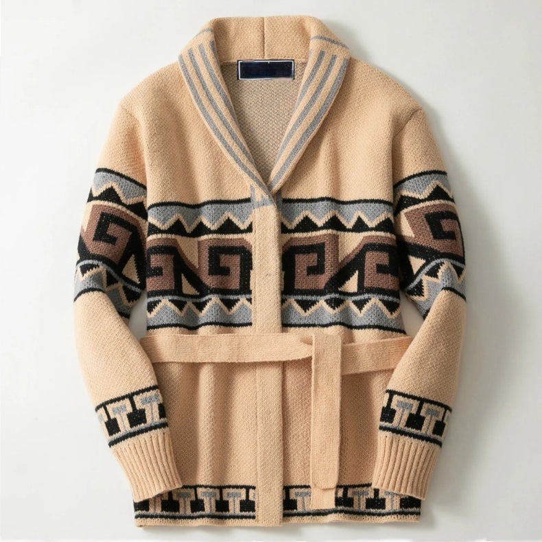 Cardigan homme style aztèque
