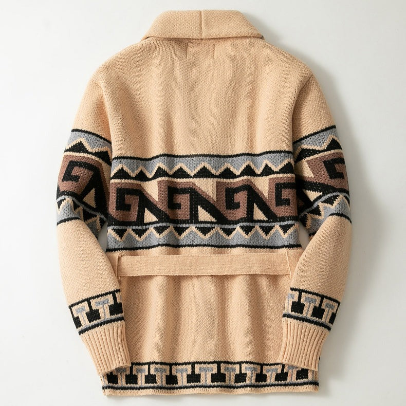 Cardigan homme style aztèque