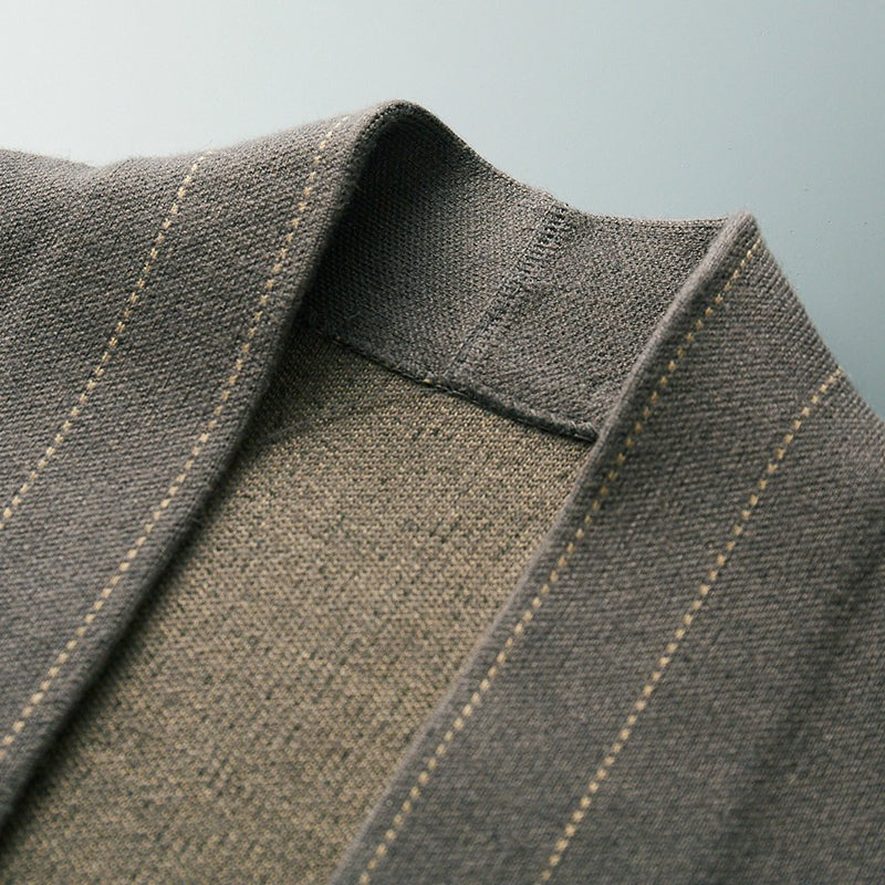 Cardigan en laine tissée
