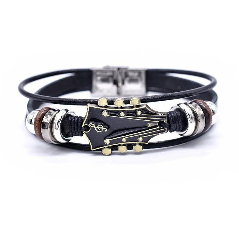 Bracelet en cuir rock’n’roll