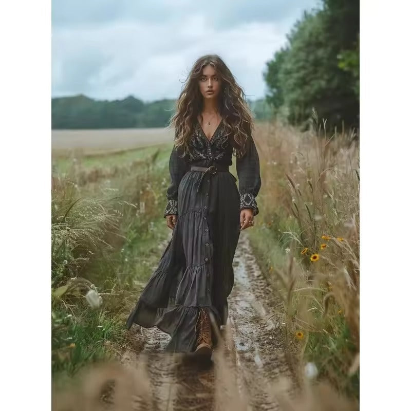Robe boho pour femme rural