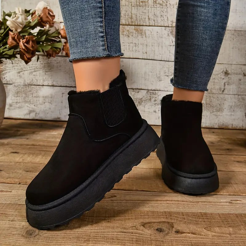Bottines intérieur fourrure chaud et confortable