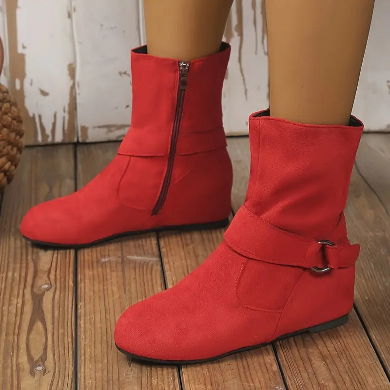 Bottines cheville confortables avec fermeture éclair