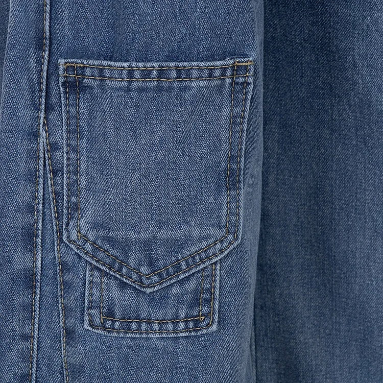 Jean évasé taille haute bleu clair tendance