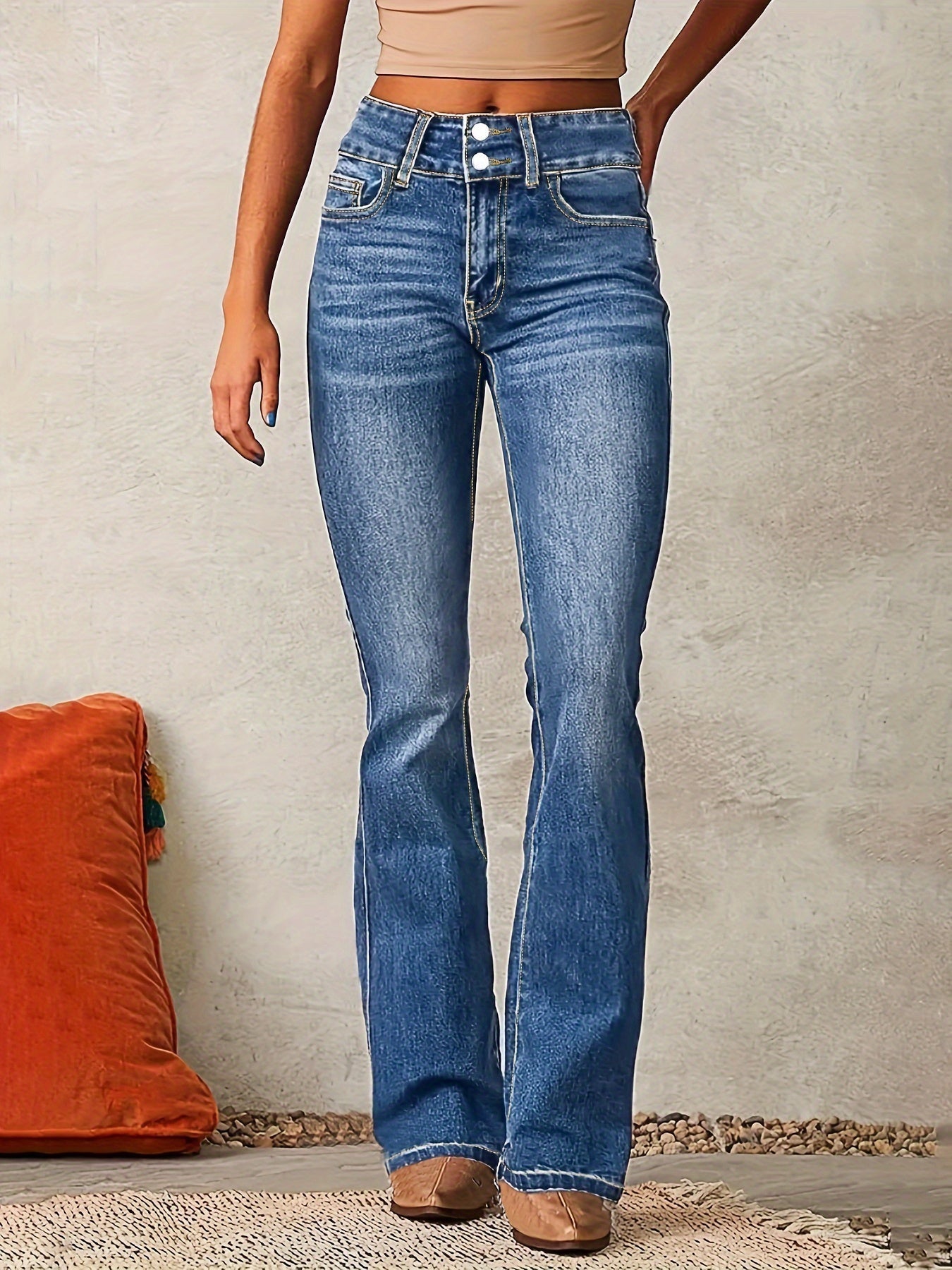 Marylène™  – Jean évasé taille haute tendance