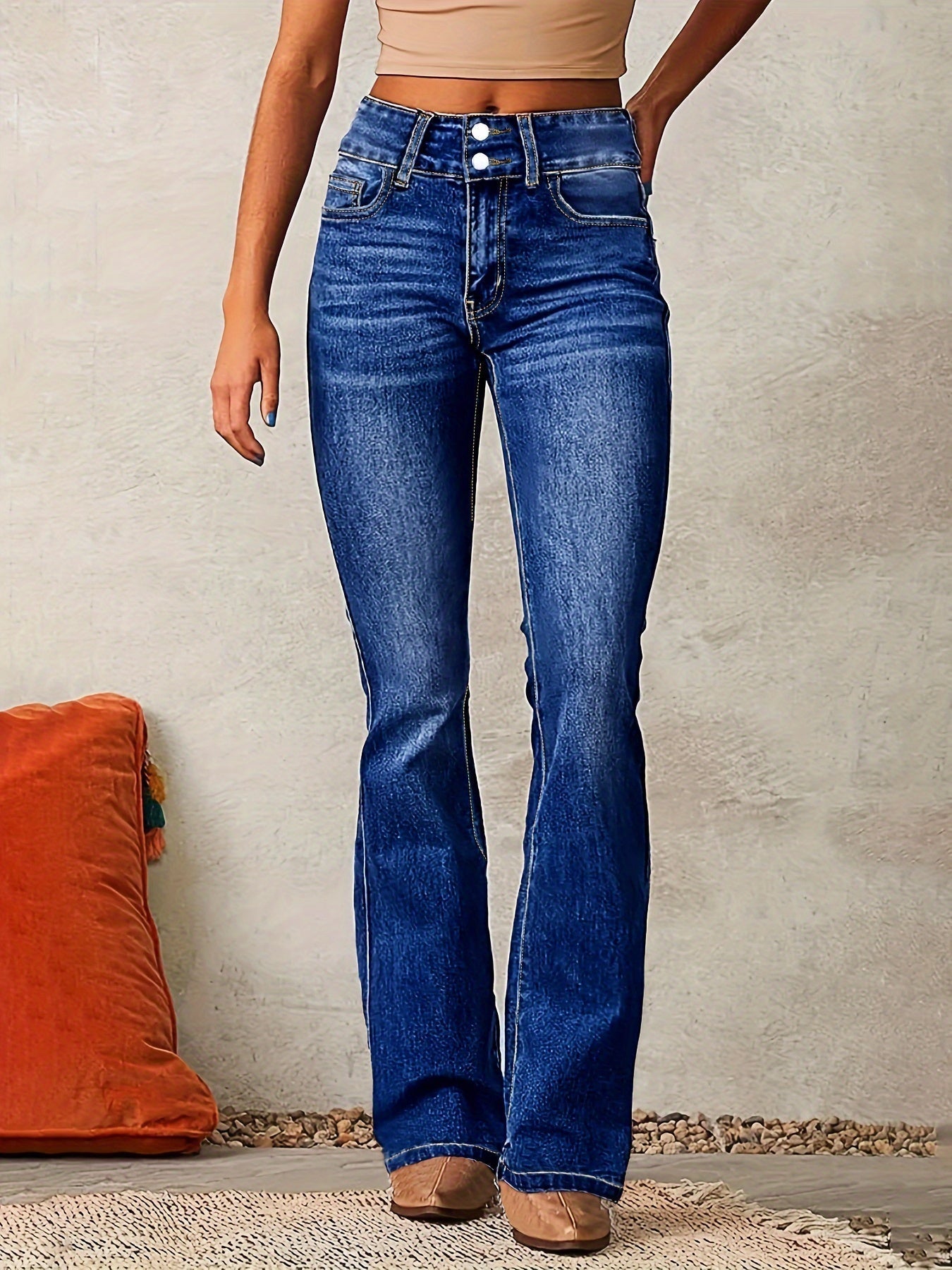 Marylène™  – Jean évasé taille haute tendance