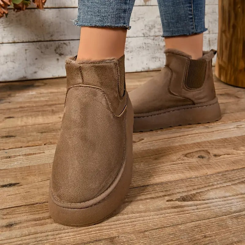 Bottines intérieur fourrure chaud et confortable