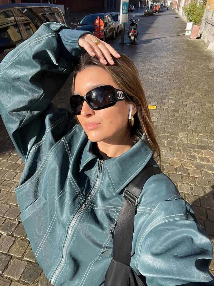 Louise™  | Veste oversize contrastée - Vente limitée
