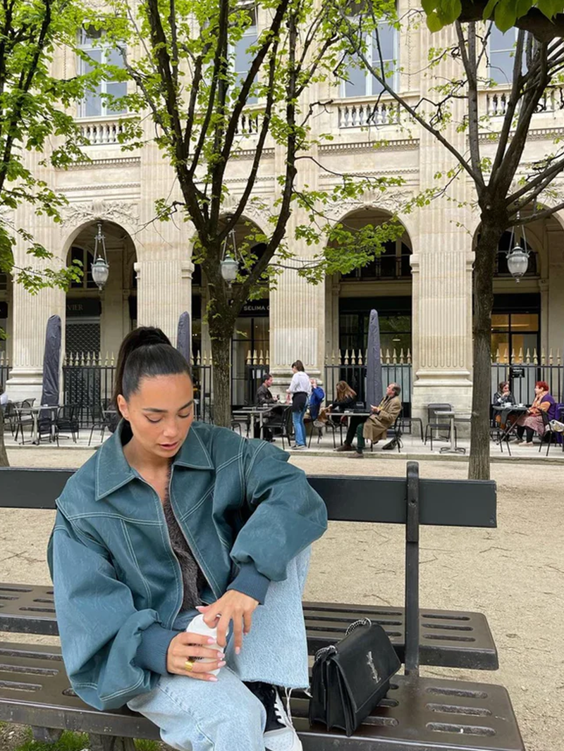 Louise™  | Veste oversize contrastée - Vente limitée